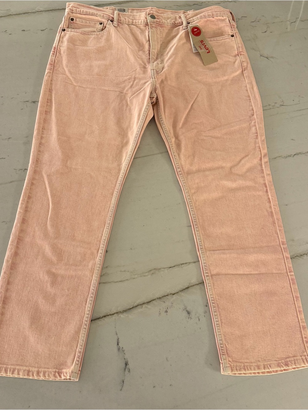 Levi's 511 Slim Jeans Mens 42x30 Pink Stretch Ease Denim NWT